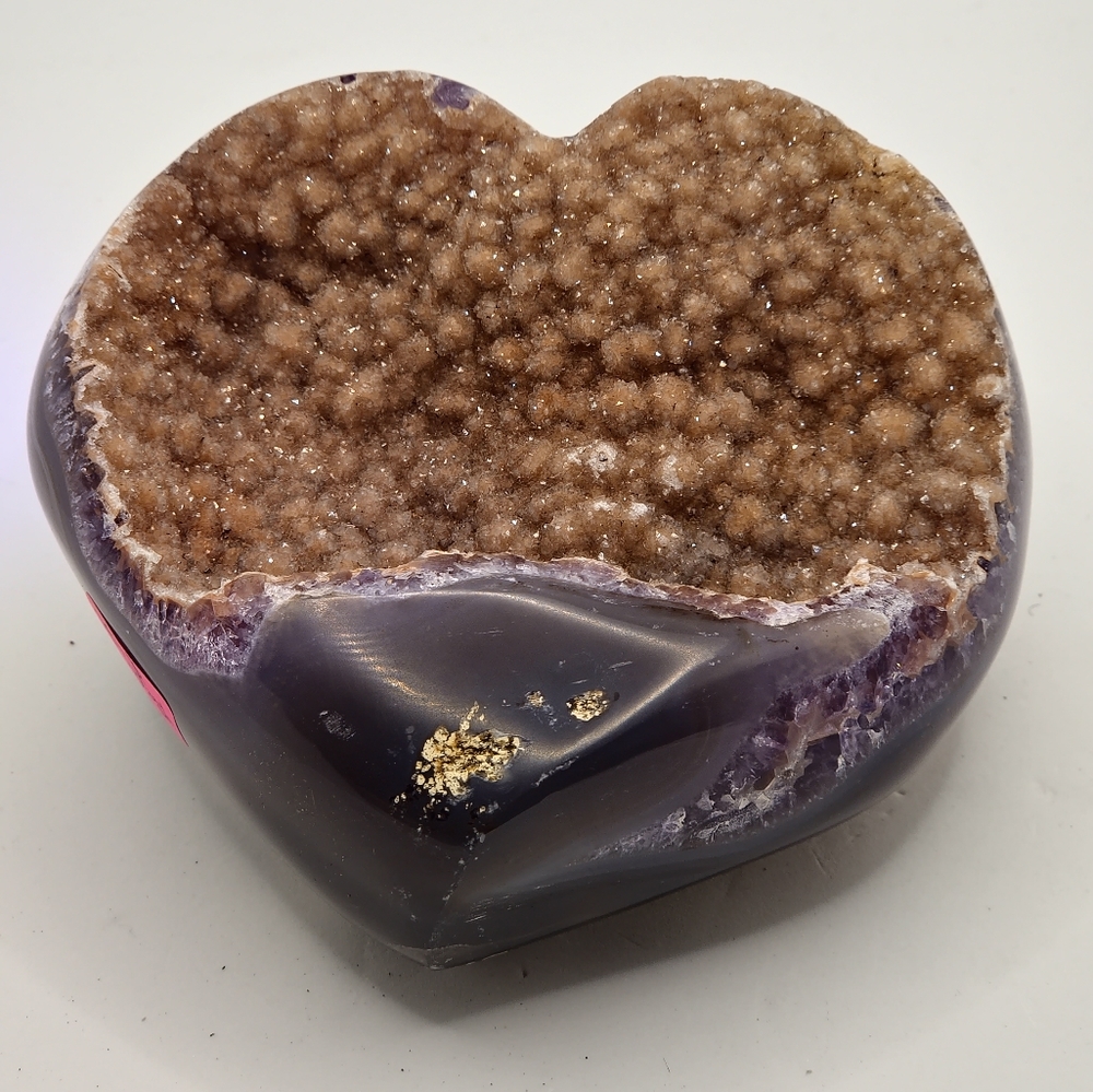 Amethyst and Agate Druzy Heart